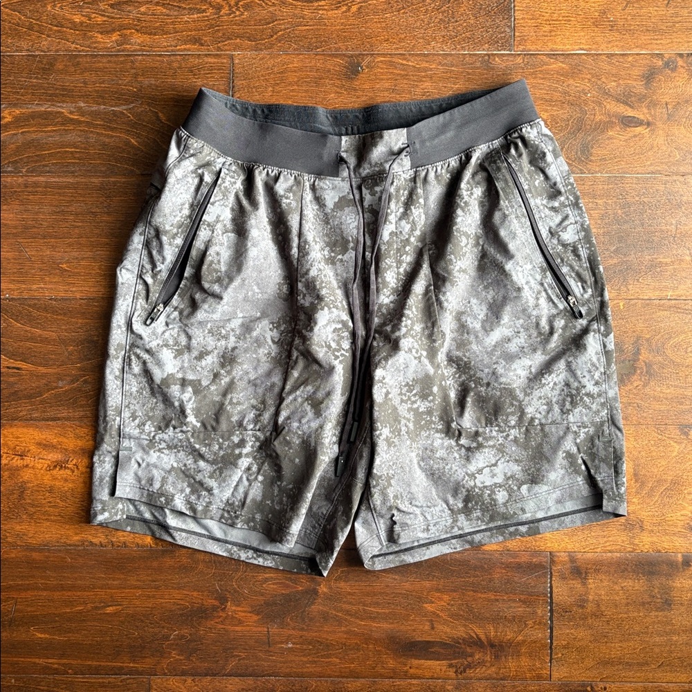 Lululemon Gray Camouflage Athletic Shorts